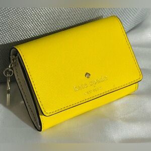 Kate Spade Bright Yellow Wallet with Keychain